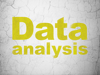 Image showing Data concept: Data Analysis on wall background