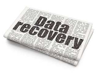 Image showing Data concept: Data Recovery on Newspaper background