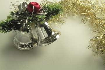 Image showing christmas silver bell decoration