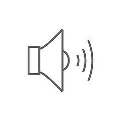 Image showing Speaker volume line icon.