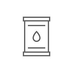 Image showing Oil barrel line icon.