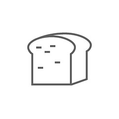 Image showing Half of bread line icon.