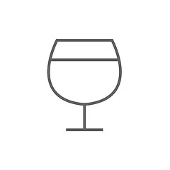 Image showing Glass of wine line icon.