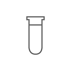 Image showing Test tube line icon.