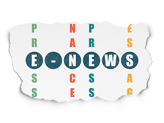 Image showing News concept: E-news in Crossword Puzzle