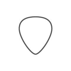 Image showing Guitar pick line icon.