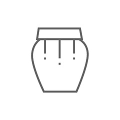 Image showing Drum instrument line icon.