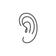 Image showing Human ear line icon.