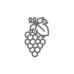 Image showing Grape line icon.