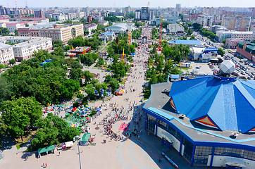 Image showing People have good time on Colour Boulevard. Tyumen
