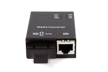 Image showing mini fiber optic Media converter 