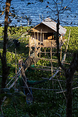 Image showing Fish farm at Lake Tondano