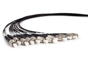 Image showing fiber optic ST connector patchcord