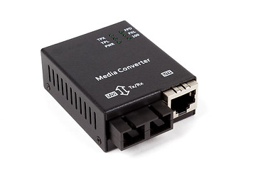 Image showing mini fiber optic Media converter 