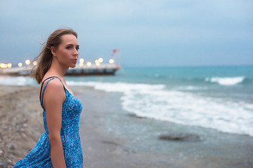 Image showing beautiful woman on the beach