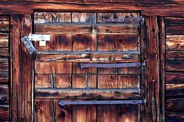 Image showing Closed Wooden Door