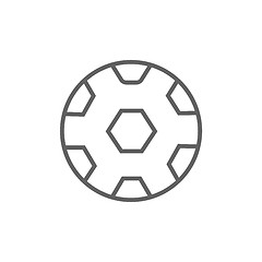 Image showing Soccer ball line icon.