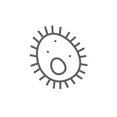 Image showing Bacteria line icon.