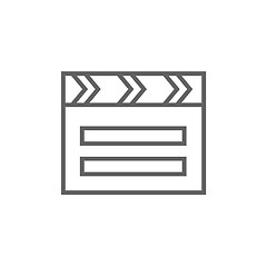 Image showing Clapboard line icon.