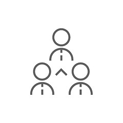 Image showing Business team line icon.