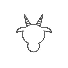 Image showing Cow head line icon.