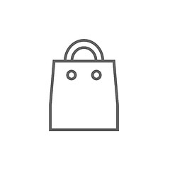 Image showing Shopping bag line icon.