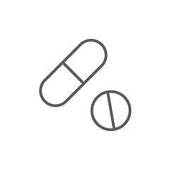 Image showing Pills line icon.