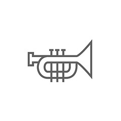 Image showing Trumpet line icon.