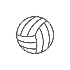 Image showing Volleyball ball line icon.