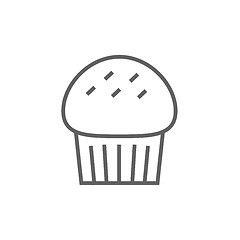 Image showing Cupcake line icon.