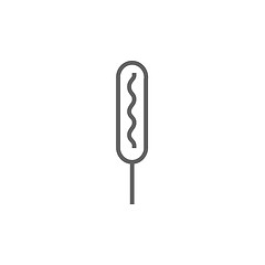 Image showing Corn dog line icon.