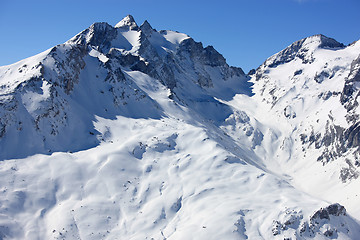 Image showing Swiss mountains in Winter