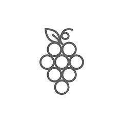 Image showing Bunch of grapes line icon.