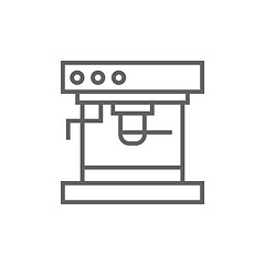 Image showing Coffee maker line icon.