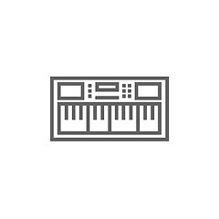 Image showing Synthesizer line icon.