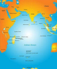 Image showing  map of Indian ocean region