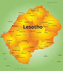 Image showing color map of Lesotho country