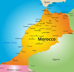 Image showing color map of Morocco country