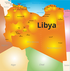 Image showing color map of Libya country