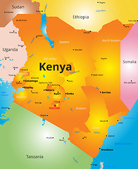 Image showing color map of Kenya country