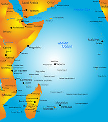 Image showing map of east Africa region