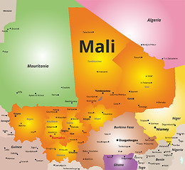 Image showing color map of Mali country