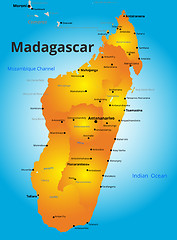 Image showing color map of Madagascar country