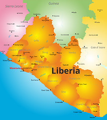 Image showing color map of Liberia country