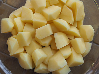 Image showing Diced potato vegetables