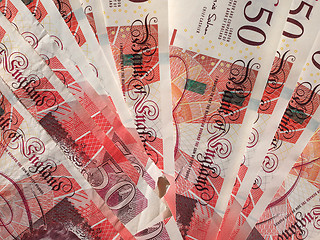 Image showing Fifty Pound notes