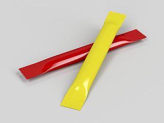 Image showing Sachets for ketchup and mustard