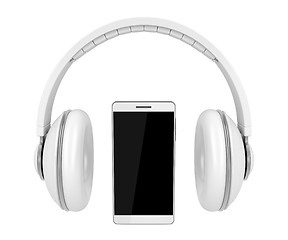 Image showing Smartphone and headphones