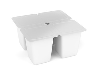 Image showing Four pack plastic containers 