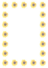 Image showing Sunflower border